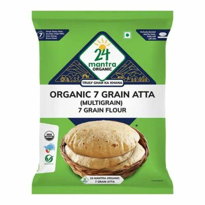 24 Mantra Organic 7 Grain Atta/Multigrain, 1 kg